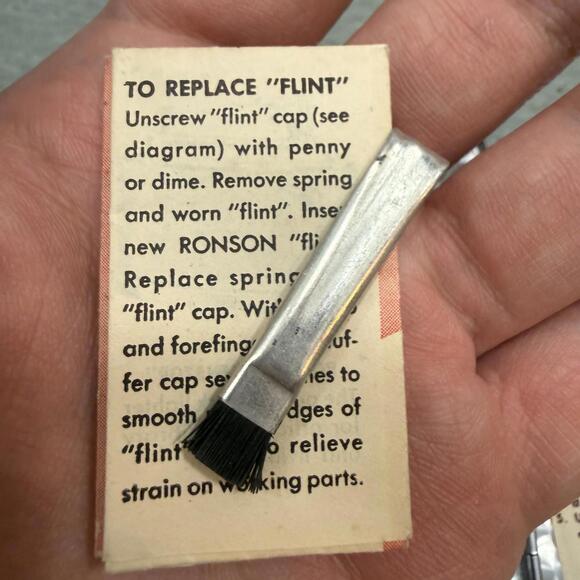 Vintage Ronson Pal Cigarette Case & Lighter Combo Black Purple Flowers Design - Picture 8 of 13